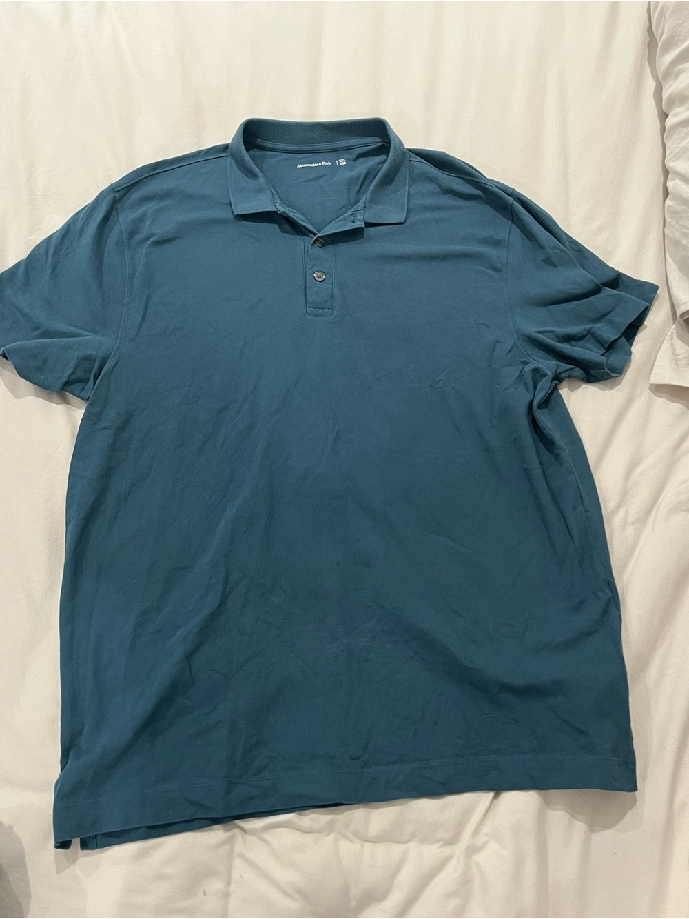 Abercrombie & Fitch Men's Teal Green Polo